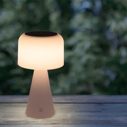 Soldrevet LED bordlampe m. touch-funktion dæmpbar LIMA LED/3,7V 1800 mAh 3000/4000/5000K IP44 hvid