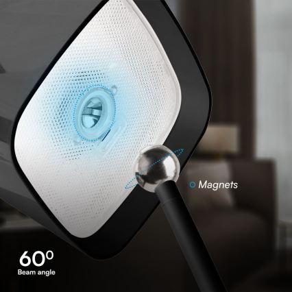 Soldrevet LED bordlampe m. touch-funktion dæmpbar og genopladelig LED/5W/5V 3000-6000K 3600 mAh IP65 sort