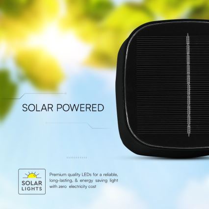 Soldrevet LED bordlampe m. touch-funktion dæmpbar og genopladelig LED/5W/5V 3000-6000K 3600 mAh IP65 sort