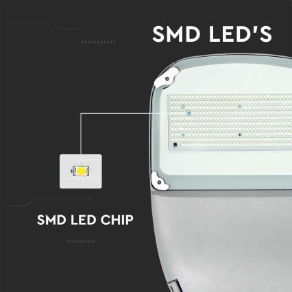 Soldrevet LED gadelampe dæmpbar SAMSUNG CHIP LED/50W/6,4V 6000K IP65 30000 mAh + fjernbetjening