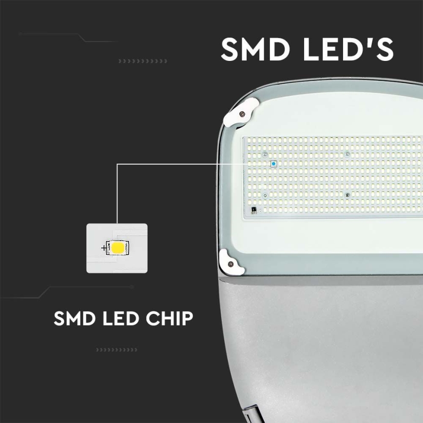 Soldrevet LED gadelampe dæmpbar SAMSUNG CHIP LED/50W/6,4V 6000K IP65 30000 mAh + fjernbetjening