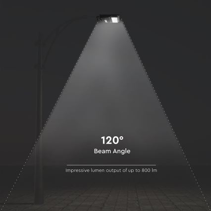 Soldrevet LED gadelampe m. bevægelses- og skumringssensor dæmpbar LED/6W/3,2V 6000K IP65 5000 mAh sort + fjernbetjening