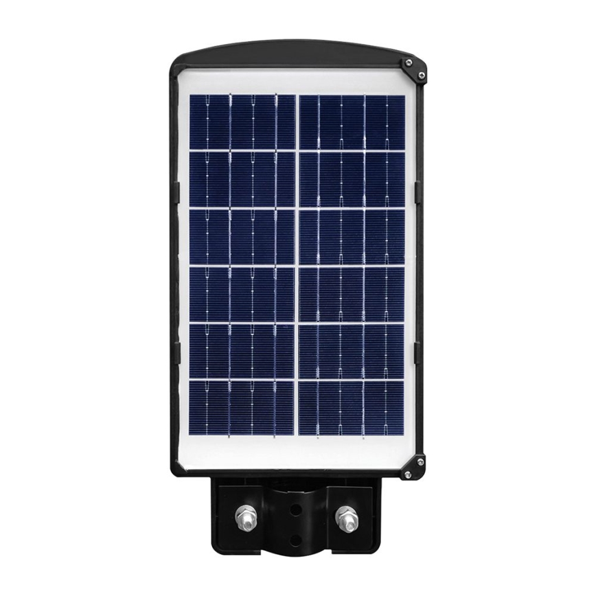 Soldrevet LED gadelampe m. bevægelses- og skumringssensor dæmpbar LED/6W/3,2V 6000K IP65 5000 mAh sort + fjernbetjening