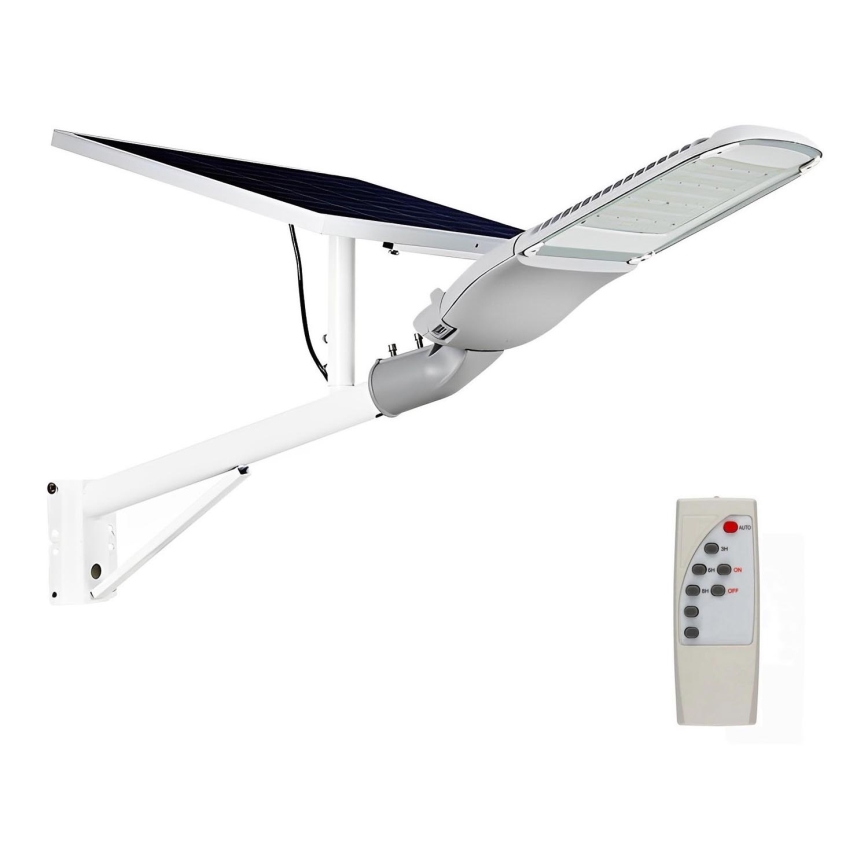 Soldrevet LED gadelampe dæmpbar SAMSUNG CHIP LED/50W/6,4V 4000K IP65 30000 mAh + fjernbetjening