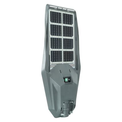 Soldrevet LED gadelampe m. sensor dæmpbar KERS LED/300W/3,2V 6500K 8000 mAh IP65 grå + fjernbetjening