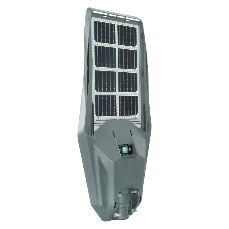 Soldrevet LED gadelampe m. sensor dæmpbar KERS LED/300W/3,2V 6500K 8000 mAh IP65 grå + fjernbetjening