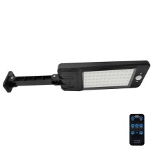 Soldrevet LED gadelampe med sensor dæmpbar LED/7W/7,4V + fjernbetjening