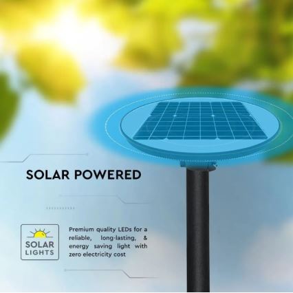 Soldrevet LED gadelampe med sensor LED/10W/3,2V 6500K IP65 25000 mAh + fjernbetjening