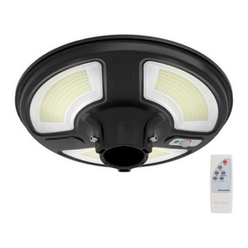 Soldrevet LED gadelampe med sensor LED/10W/3,2V IP65 4000K + fjernbetjening