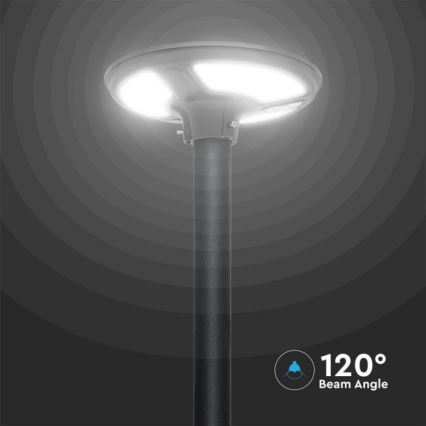 Soldrevet LED gadelampe med sensor LED/10W/3,2V IP65 4000K 15000 mAh + fjernbetjening