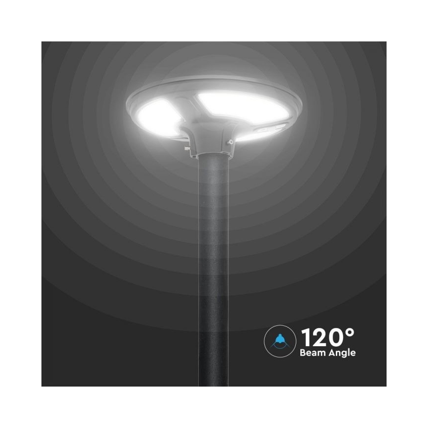 Soldrevet LED gadelampe med sensor LED/10W/3,2V IP65 4000K 15000 mAh + fjernbetjening
