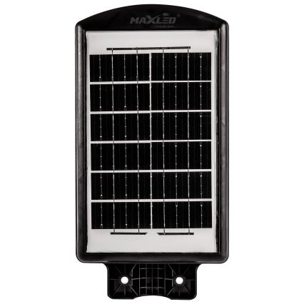 LED Soldrevet gadelampe m. sensor dæmpbar LED/120W/6V 6500K IP65 sort + fjernbetjening