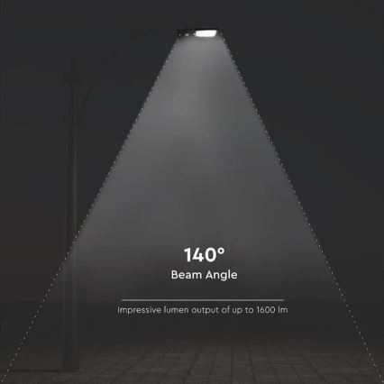 Soldrevet LED gadelampe med sensor LED/15W/7,4V 6000K IP65 10800 mAh