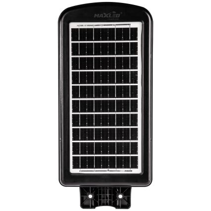 LED Soldrevet gadelampe m. sensor dæmpbar LED/180W/6V 6500K IP65 sort + fjernbetjening