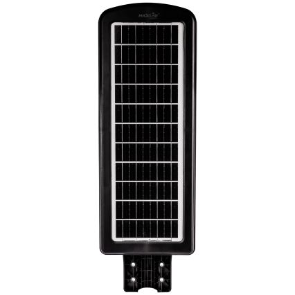 LED Soldrevet gadelampe m. sensor dæmpbar LED/300W/6V 6500K IP65 sort + fjernbetjening