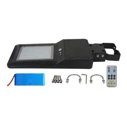 Soldrevet LED gadelampe med sensor LED/40W/9,6V IP65 6000K + fjernbetjening