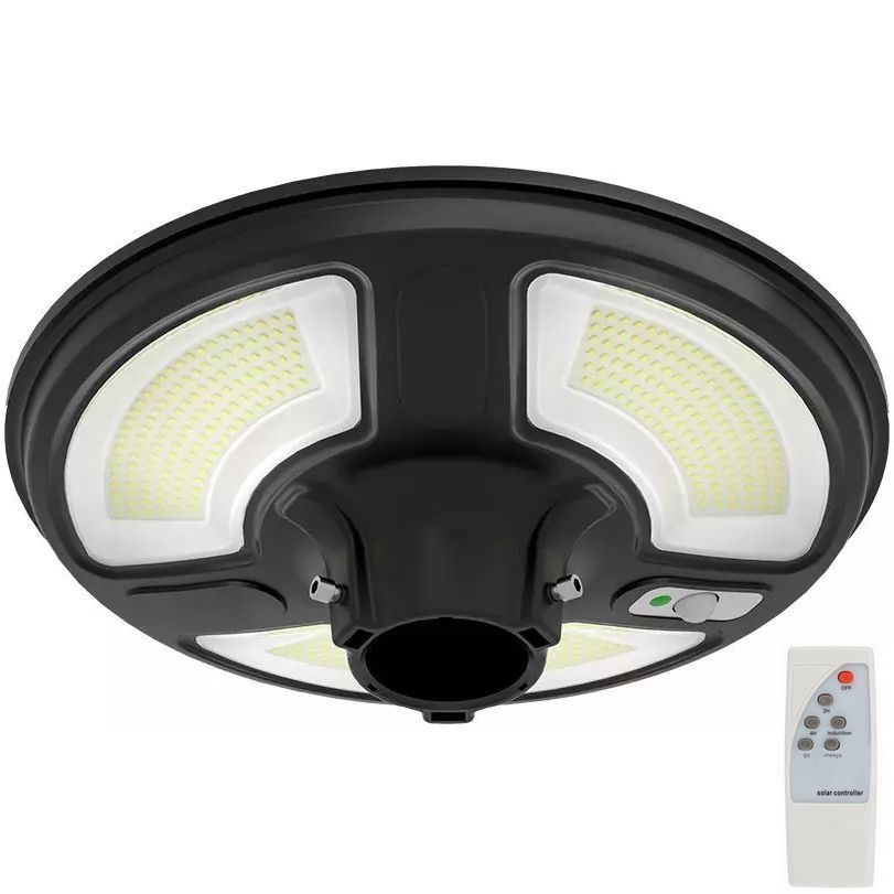 Soldrevet LED gadelampe med sensor LED/7,5W/3,2V IP65 4000K 15000 mAh + fjernbetjening