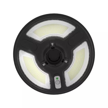 Soldrevet LED gadelampe med sensor LED/7,5W/3,2V IP65 4000K 15000 mAh + fjernbetjening
