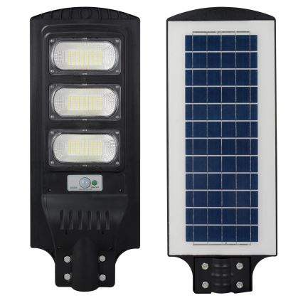 Soldrevet LED gadelampe med sensor STREET 3xLED/9W/3,2V IP65 + fjernbetjening