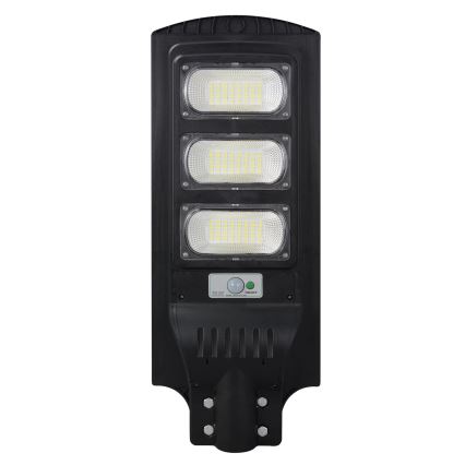 Soldrevet LED gadelampe med sensor STREET 3xLED/9W/3,2V IP65 + fjernbetjening