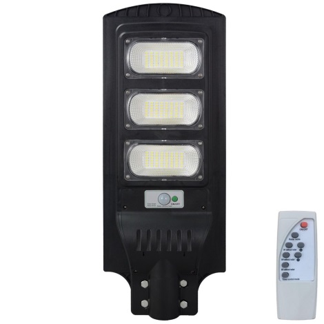 Soldrevet LED gadelampe med sensor STREET LED/15W/3,2V IP65 + fjernbetjening