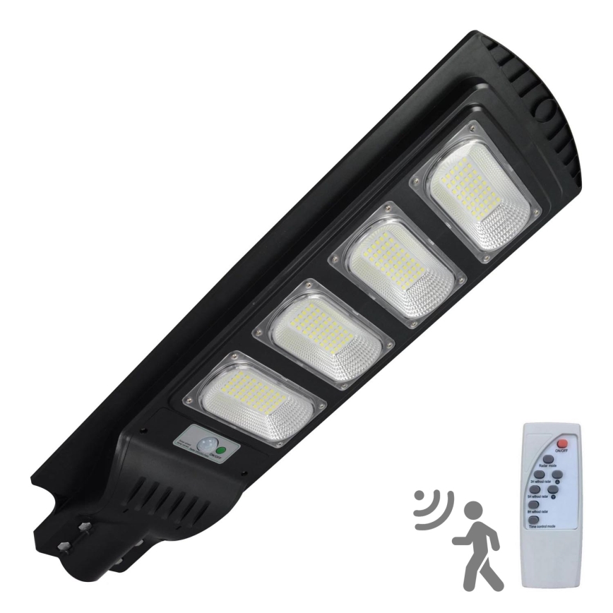 Soldrevet LED gadelampe med sensor STREET LED/15W/3,2V IP65 + fjernbetjening