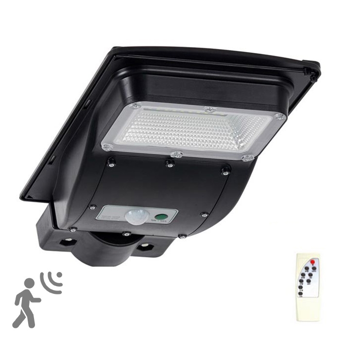 Soldrevet LED gadelampe med sensor STREET LED/3W/3,2V IP65 + fjernbetjening