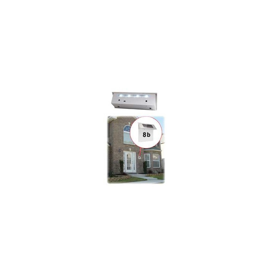 Soldrevet LED husnummer 600 mAh