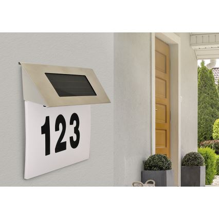 Soldrevet LED husnummer LED/1,2V 200 mAh IP44