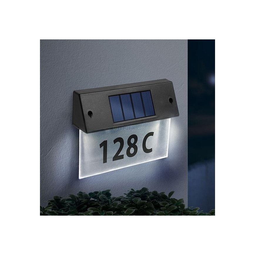 Soldrevet LED husnummer LED/1,2V/600 mAh IP44