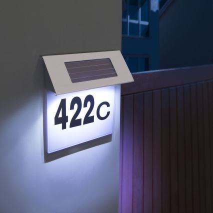 Soldrevet LED husnummer LED/1,2V IP44