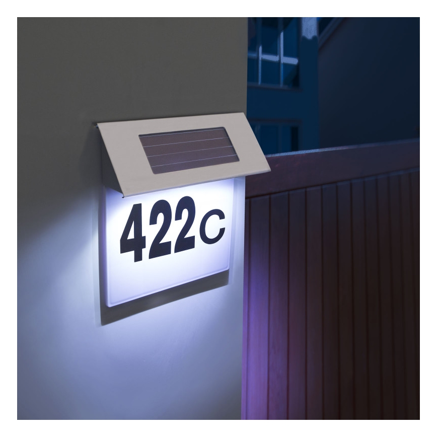 Soldrevet LED husnummer LED/1,2V IP44