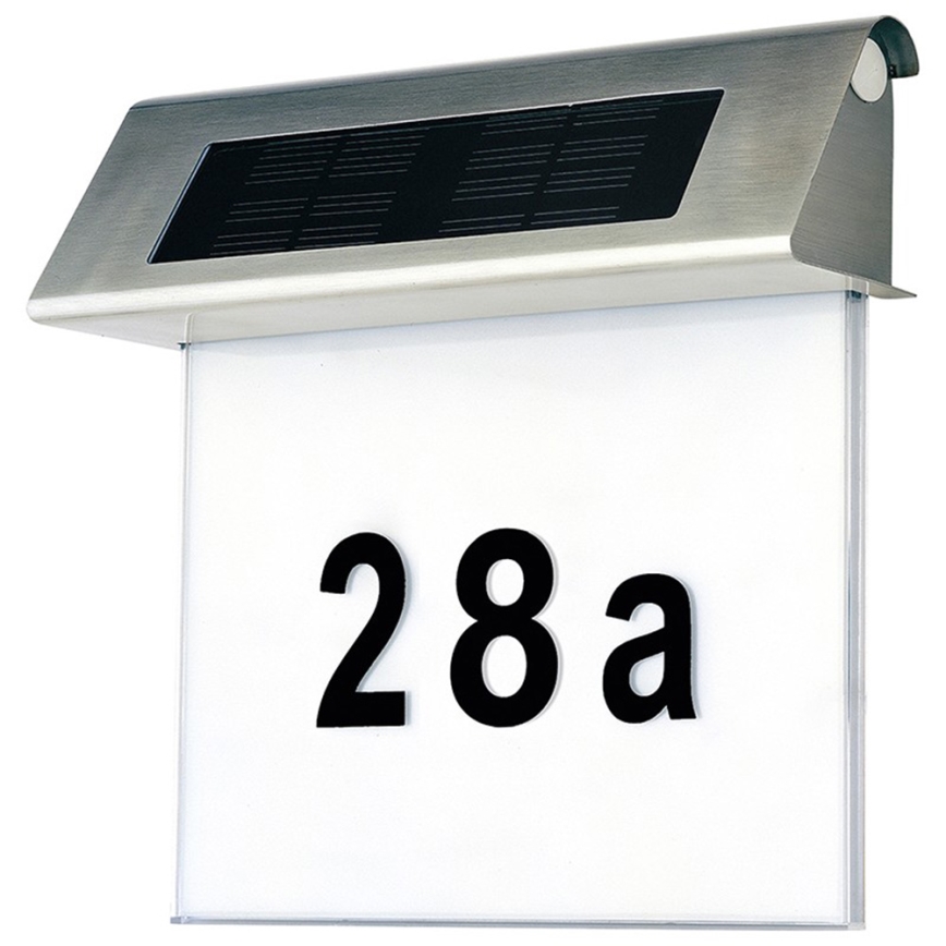 Soldrevet LED husnummer LED/2x0,07W/2,4V 1200 mAh IP44