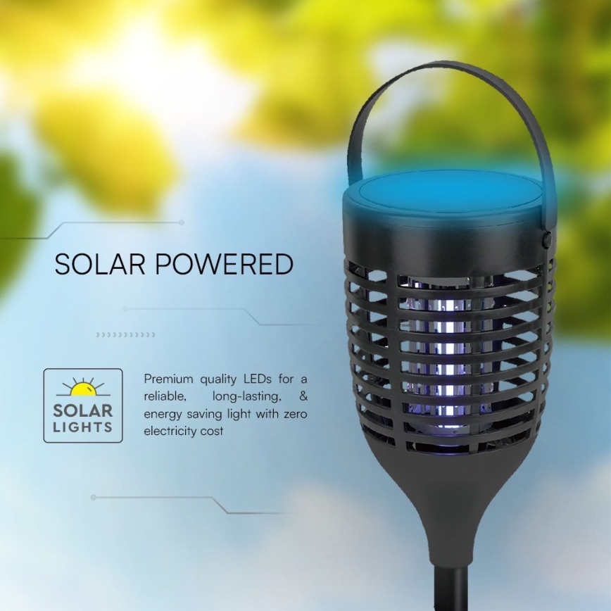 Soldrevet LED insektzapper 3-i-1 LED/1,3W/3,7V IP24 20 mm 2200 mAh