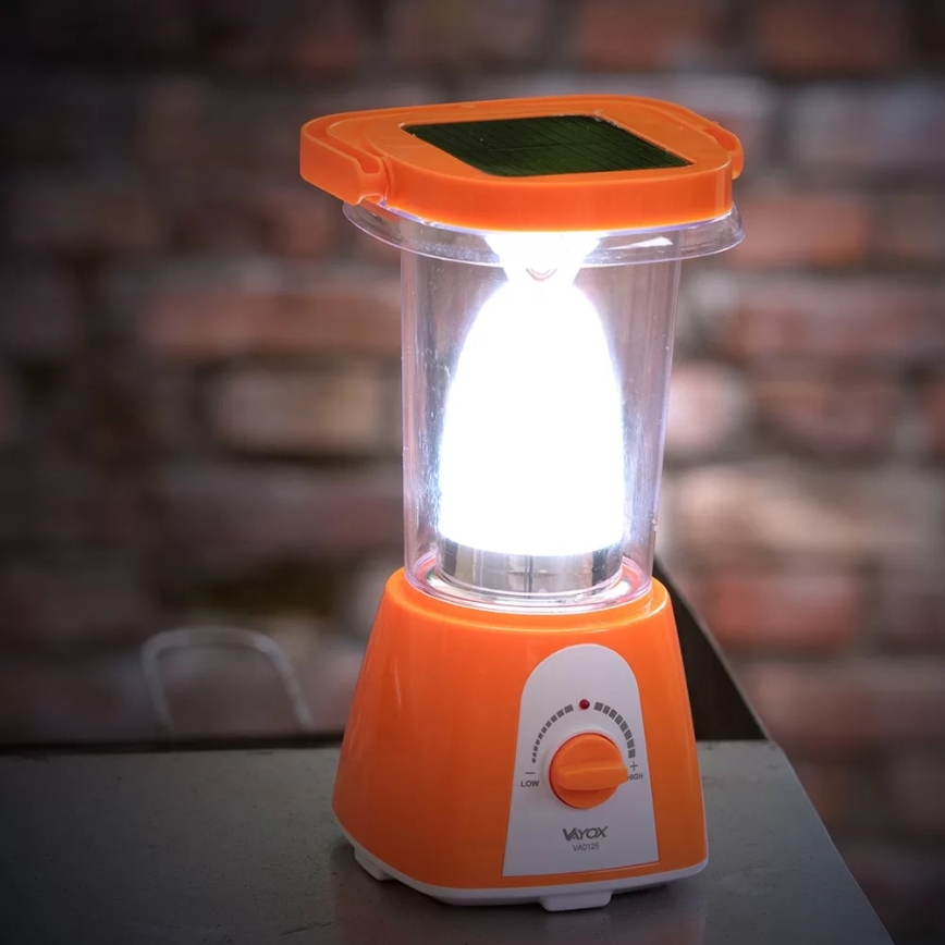 Soldrevet LED lampe m. powerbank-funktion dæmpbar og genopladelig LED/230V 710 skinnende 1600 mAh