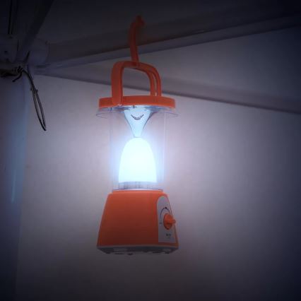 Soldrevet LED lampe m. powerbank-funktion dæmpbar og genopladelig LED/230V 710 skinnende 1600 mAh