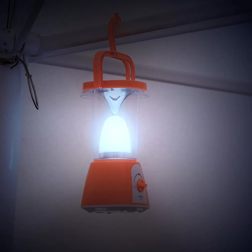 Soldrevet LED lampe m. powerbank-funktion dæmpbar og genopladelig LED/230V 710 skinnende 1600 mAh