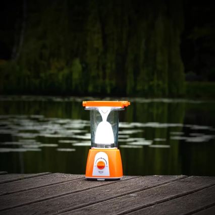 Soldrevet LED lampe m. powerbank-funktion dæmpbar og genopladelig LED/230V 710 skinnende 1600 mAh