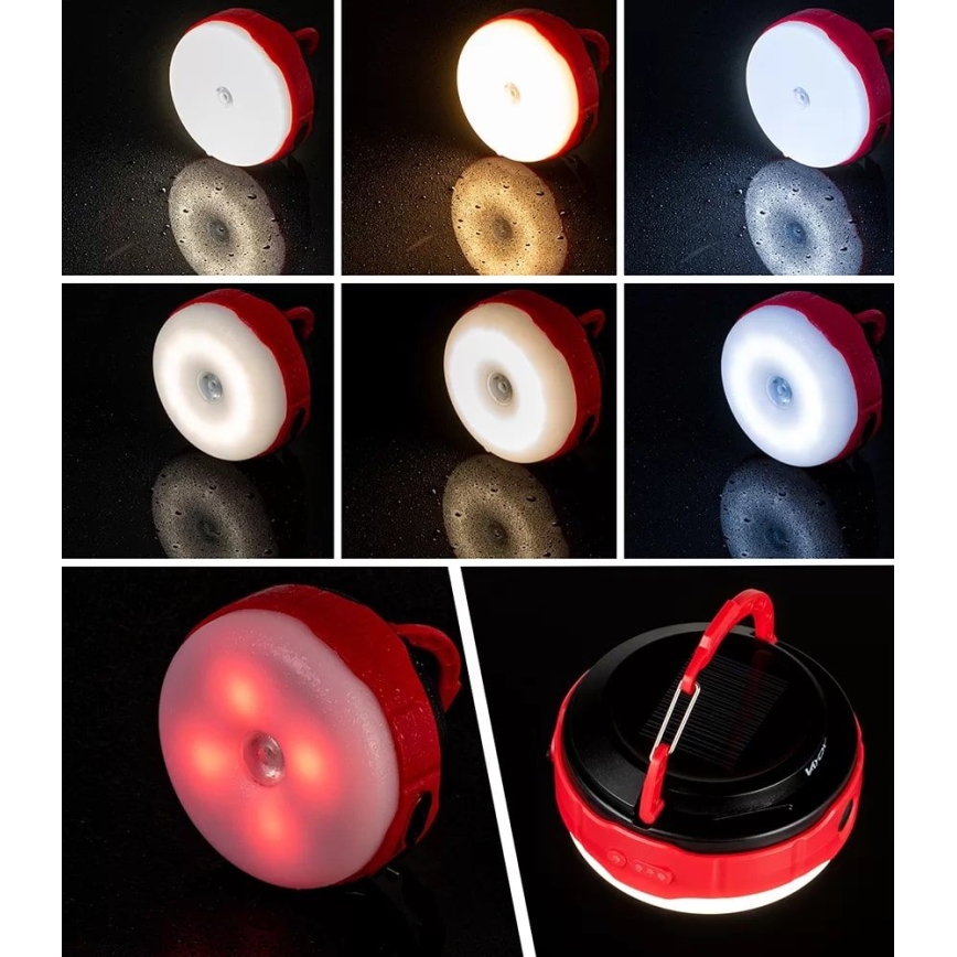 Soldrevet LED lommelygte m. powerbank-funktion dæmpbar og genopladelig LED/3W/5V 3000/4000/6500K IPX6 500 skinnende 2000 mAh
