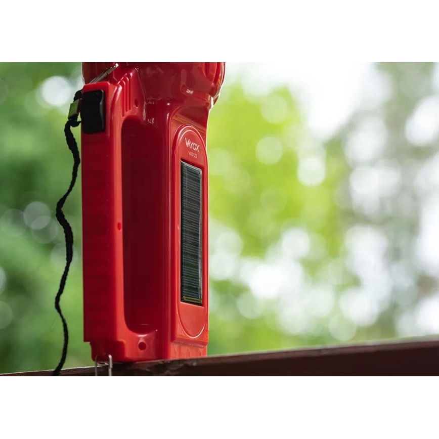 Soldrevet LED lommelygte genopladelig LED/7W/230V 400 skinnende 3200 mAh