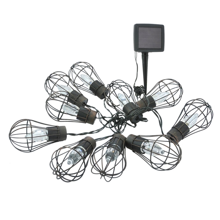 Soldrevet LED lyskæde 10xLED/1,2V 300 mAh 3,8 m IP44