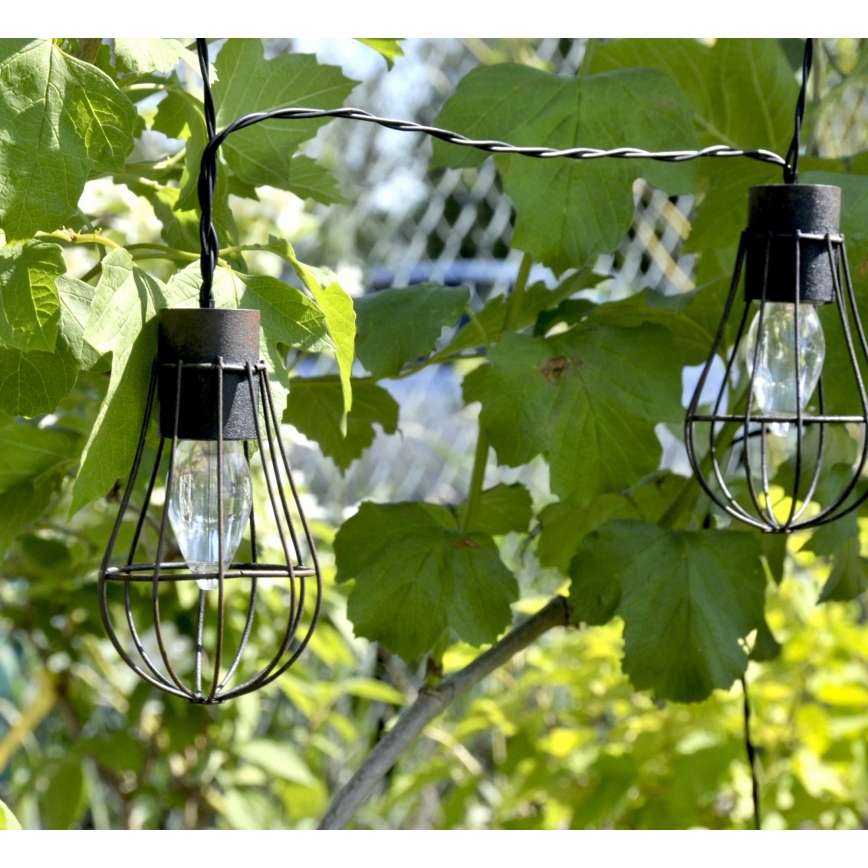 Soldrevet LED lyskæde 10xLED/1,2V 300 mAh 3,8 m IP44