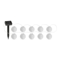 Soldrevet LED lyskæde 10xLED/1,2V 300mAh 3,7 m IP44 kold hvid