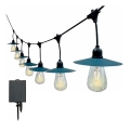 Soldrevet LED lyskæde 15xLED/0,2W/3,7V 15,6 m 3000K IP44