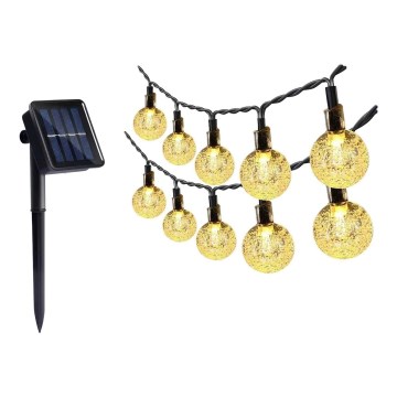 Soldrevet LED lyskæde 30xLED/0,12W/1,2V 1xAA 3000K IP44 400 mAh