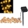 Soldrevet LED lyskæde BUBBLE GLASS 20xLED/8 funktioner 4,85 m 600 mAh IP44 varm hvid