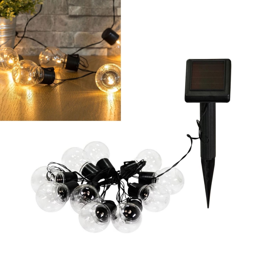 Soldrevet LED lyskæde LED/1,2V 300 mAh 3,8 m IP44