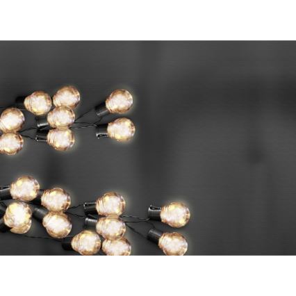 Soldrevet LED lyskæde LED/1,2V 300 mAh 3,8 m IP44