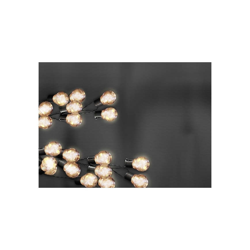 Soldrevet LED lyskæde LED/1,2V 300 mAh 3,8 m IP44