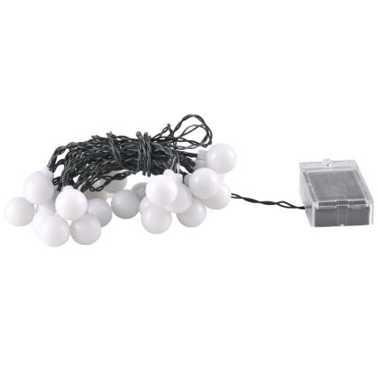 Soldrevet LED lyskæde m. RGB-farver PARTY 30xLED/1,2V 400 mAh 3,9 m IP44